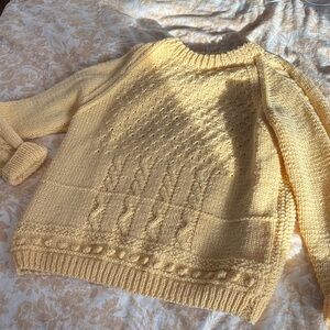 Yellow Hand-Knit Sweater